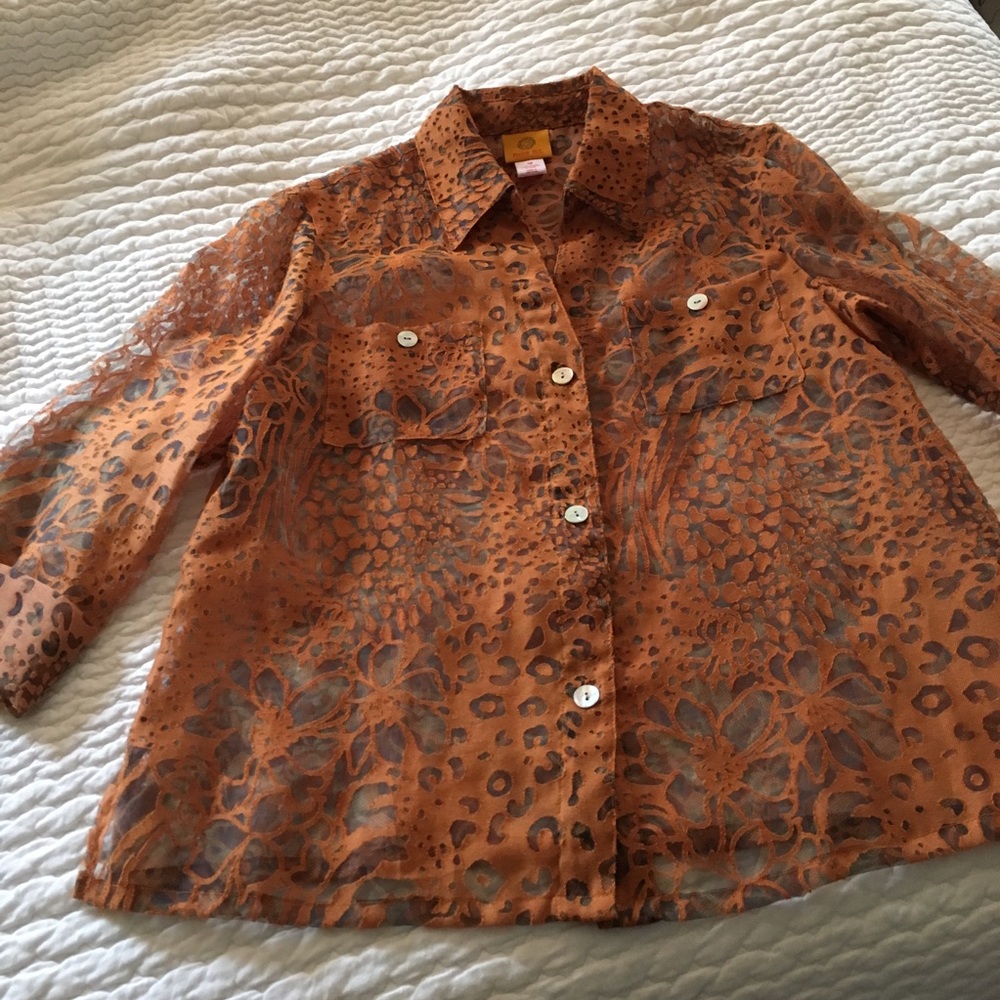 Orange Sheer Shirt